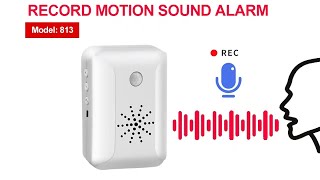 Recordable Motion Detect Sound Alarm with Customizable Languages amp Wireless Functionality [upl. by Aelanej400]