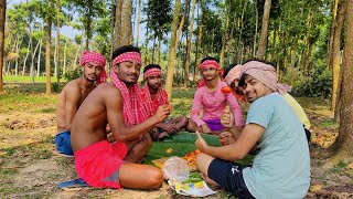 Village Style Tomato Makha With Friends  স্নানের আগে টমেটো মাখা খাওয়ার মজাই আলাদা  Village Recipe [upl. by Lari]