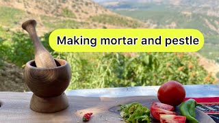 How to create a wooden mortar and pestle [upl. by Anileda828]