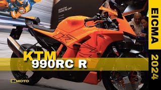 KTM è lora della 990 RC R bicilindrica sportiva con aeropack da MotoGP EICMA 2024 [upl. by Nwahsed]