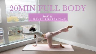 DAY 25  1 Month At Home Pilates Plan  20MIN Hourglass Full Body Sculpt  madeleineabeid [upl. by Nodyarb]