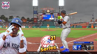 MLB The Show 24 NY Yankees vs SF Giants Series  Jazz Debuts with HR  Franchise Mode 21 PS5 HD [upl. by Ajad]