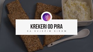 KREKERI OD PIRA SA SVJEŽIM SIROM  Brzi i fini recepti [upl. by Savadove]