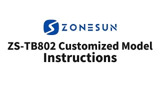 Zonesun ZSTB802 Customized Model Instructions [upl. by Egwan]