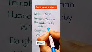 Synonyms words  Same Meaning Words Short Shortvideo [upl. by Renraw]