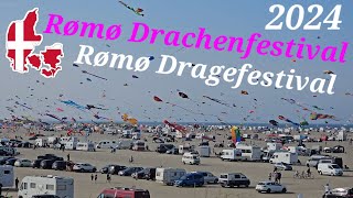 35 Drachenfestival 🐉 am Lakolk AutoStrand auf Insel Rømø Dänemark September2024 4k UHD [upl. by Anahgem]