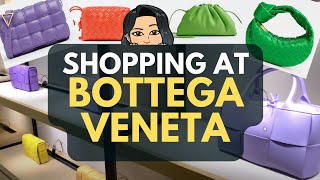 SHOPPING AT BOTTEGA VENETA bags  BOTTEGA handbags Cassette Handbag Pouch Handbag Jodie Handbag [upl. by Enilra]