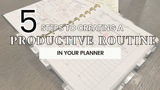 5 Steps To Creating A Productive Routine In Your Planner vlogmas day21 [upl. by Acnairb654]