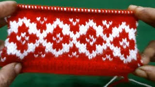 Two colour border Design for sweater [upl. by Turrell]