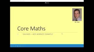 AER worked example  Core Maths annual equivalent rate [upl. by Eidua]