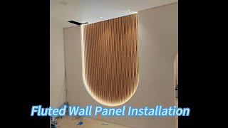 PVC Fluted Wall Panel Installation  LED Strip Installation  Aluminium LED profile  Slate Wall [upl. by Hoeg476]