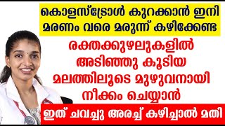 കൊളസ്ട്രോൾ കുറക്കാൻ ഇനി മരണം വരെ മരുന്ന് കഴിക്കേണ്ട  cholstrol kurakkan  cholstrol Malaylam Tips [upl. by Trela358]