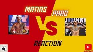 Subriel Matias vs Liam Paro Reaction [upl. by Chace]