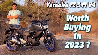 2023 Yamaha FZS V4 DLX Review  Worth Buying in 2023 [upl. by Kenwrick185]