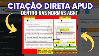 Como fazer Citação direta apud ABNT no Monografis Exemplo no Google Livros [upl. by Akiam264]