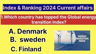 INDEX 2024 Current affairs  Important Index 2024 Index and Ranking current affairs 2024 [upl. by Peh321]