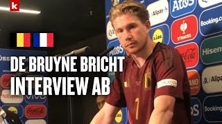 Goldene Generation De Bruyne bricht genervt das Interview ab  Frankreich  Belgien 10 [upl. by Ahsiemal]