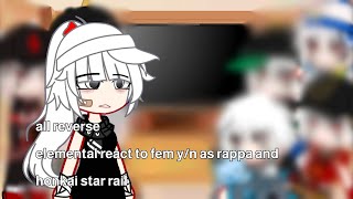 all reverse elemental react to fem yn as rappa and honkai star rail fandom 410 gacha club [upl. by Helenka169]