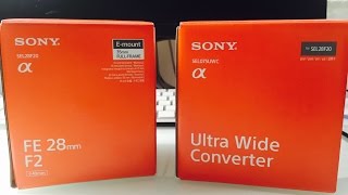 Size Comparison Sony FE 28mm f2 with SEL075UWC 21mm Ultra Wide Converter [upl. by Eustacia94]