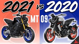 2020 vs 2021 Yamaha MT09 SIDE BY SIDE Comparison [upl. by Gail522]