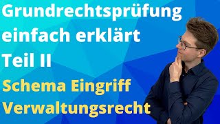 Grundrechtsprüfung einfach erklärt  Eingriff Schema Verwaltungsrecht  Teil 2 [upl. by Eradis727]