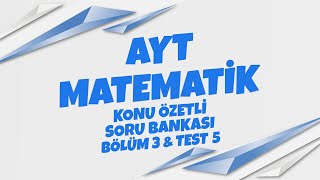 AYT MATEMATİK SORU BANKASI Bölüm 03 Test 05 Soru Çözümleri [upl. by Harat234]