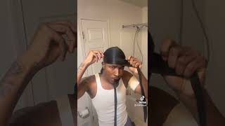 How to tie a durag healthyhair 360waves [upl. by Naejarual241]