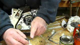 Stihl 026 chainsaw repair  Part 6 The oil pump [upl. by Eelibuj]