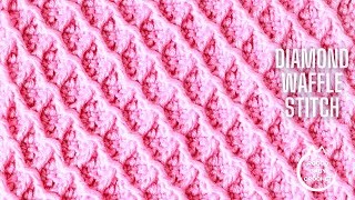 How to crochet the beautiful DIAMOND WAFFLE STITCH 😍😀😍 [upl. by Nipahc709]