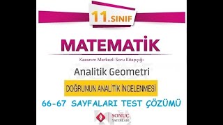 Sonuç Yayınları 11Sınıf Matematik Kitabı Analitik Geometri 6667 Sayfaları [upl. by Ahsikam]