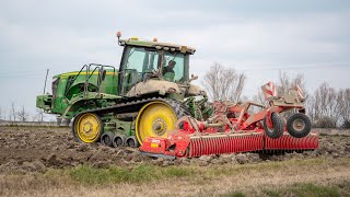 John Deere 8370RT  Maschio Gaspardo Jumbo HD 8 mt  Massignani [upl. by Adnilema]