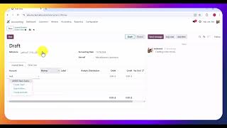Create New Journal Entries at Odoo Version 18  إنشاء قيد جديد وتوزيعه على مراكز تكلفة على أودوو 18 [upl. by Cowden]