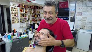 REAL BARBER SHOP EXPERIENCE RELAXING TURKISH MASSAGE AND SKIN CARE [upl. by Schnell]