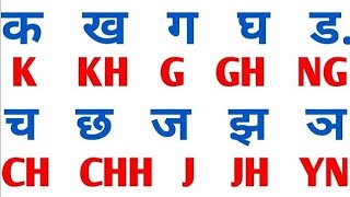 Learn Hindi Alphabets in English l ka kha ga gha in English l hindi varnamala english mein  Abcd [upl. by Hayyikaz]