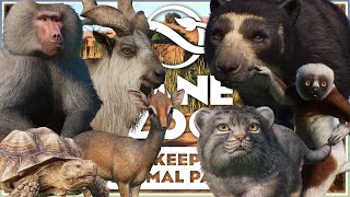 All SEVEN NEW Animals amp Scenery Pieces  Zookeepers Animal Pack Overview  Planet Zoo [upl. by Khoury48]