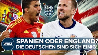 EM 2024 SPANIEN VS ENGLAND  Wer holt den Titel Die Deutschen sind sich einig [upl. by Fital479]