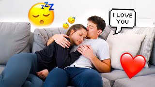 Falling Asleep In My Husbands Arms CUTE REACTION [upl. by Leveroni]