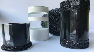 BLACK AND WHITE CENTERPIECE IDEA  CANDLE HOLDER DIY [upl. by Nedda]