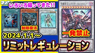 【遊戯王】禁止から復活したカードが3種類！！1月1日月適用の「リミットレギュレーション」【制限改定】 [upl. by Morissa114]