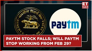 Paytm Stock Crashes 20 After RBIs Ban On Paytm Payments Bank Impact On Customers  Paytm  RBI [upl. by Akinihs698]