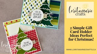 2 Simple Gift Card Holder Ideas Perfect for Christmas [upl. by Drofnil]