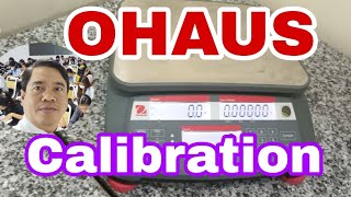 OHAUS calibration of Electronic Scale [upl. by Bern825]