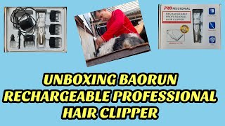 UNBOXING BAORUN RECHARGEABLE PROFESSIONAL HAIR CLIPPER FOR DOG grooming groomingdog doglovers [upl. by Jerroll]