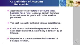 Topic 7 Accounting for Receivable Part 1 [upl. by Zipporah]