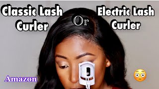 Trying The Amazon Electric Eyelash Curler On Thin Lashes  Does it REALLY work  Enkinil [upl. by Nnylav]