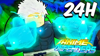 24 hours on the NEW Anime Defenders Update Roblox [upl. by Pytlik485]