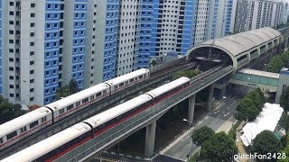 SMRT Trains Queuing to Enter EW28 Pioneer Stn  New Thales CBTC Signalling System Switchover [upl. by Nolyat]