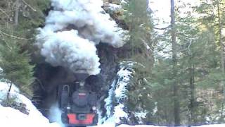 Mocanita quotMariutaquot Steam Locomotive Passing First Tunnel [upl. by Nichola]