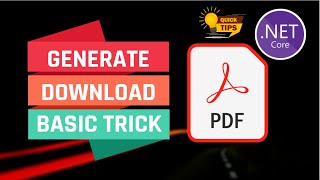 ASPNET Core  Generate Quick PDF  Easy Trick  100 Free [upl. by Ikkiv]