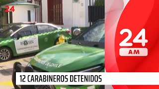 12 carabineros son trasladados al Centro de Justicia  24 Horas TVN Chile [upl. by Crawley]